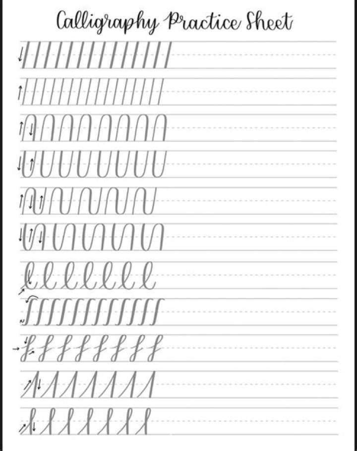 Free Calligraphy Practice Worksheets PDF for Beginners