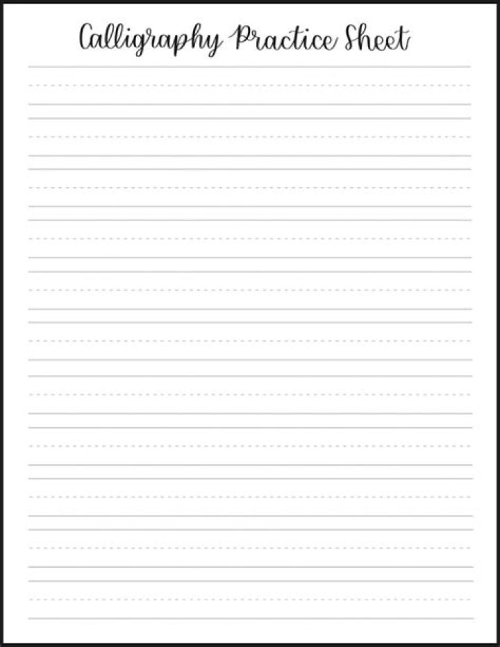 Download Free Calligraphy Practise Sheets PDF for Perfecting Your Script
