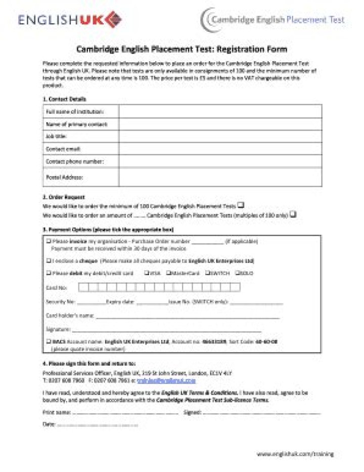 Free Cambridge English Placement Test PDF – Download Now