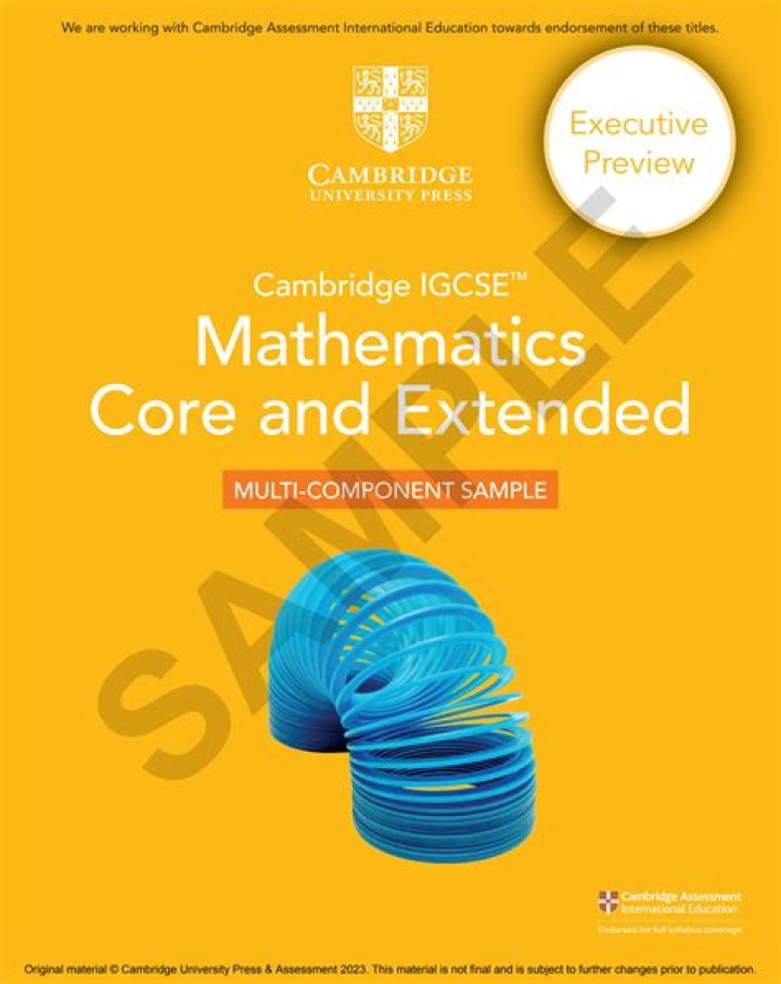 Cambridge IGCSE Maths Core & Extended Third Edition Answers PDF