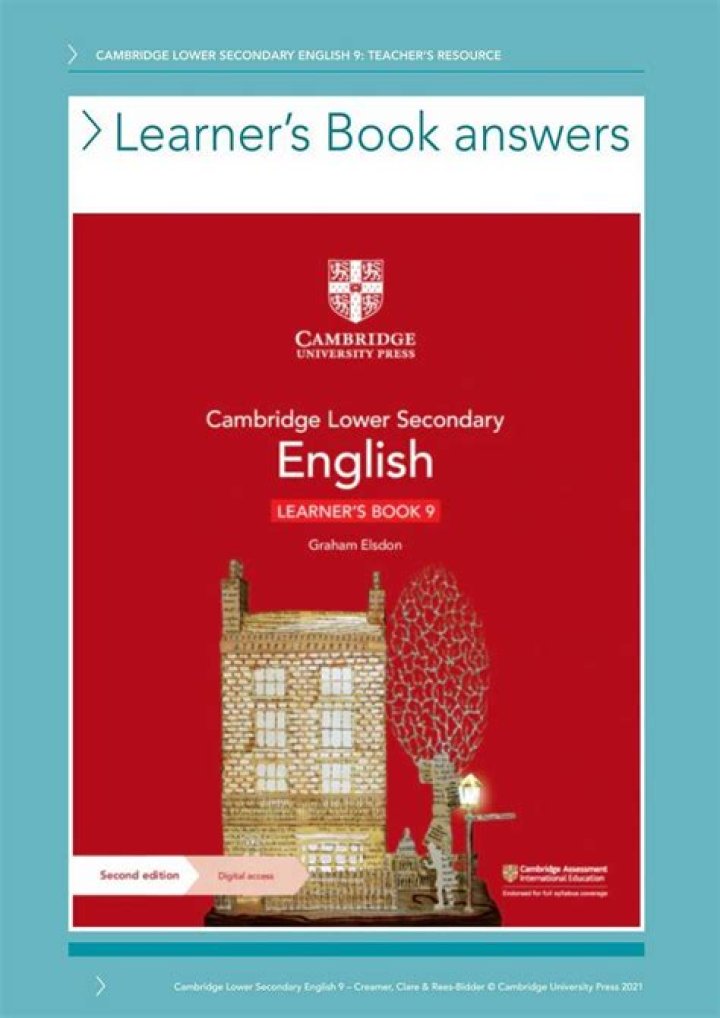 Cambridge Lower Secondary English Learners Book 9 Answers PDF with Solutions
