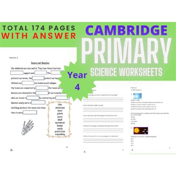 Cambridge Primary Science 4 Worksheets PDF – Free Downloadable Resources