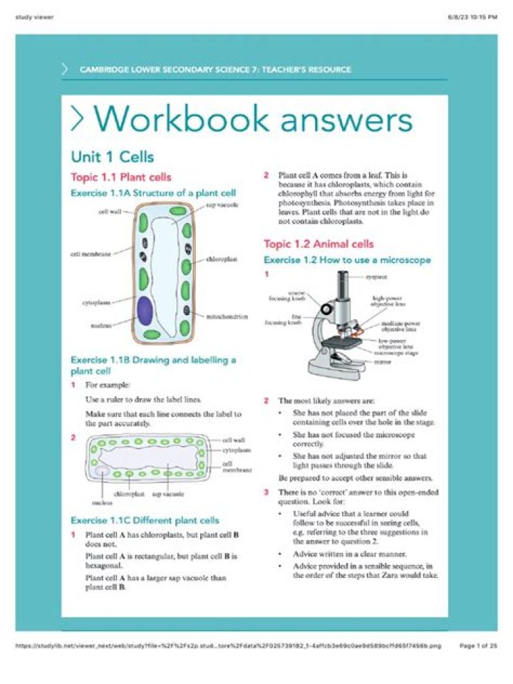 Cambridge Science Workbook 7 Answers PDF – Instant Solutions