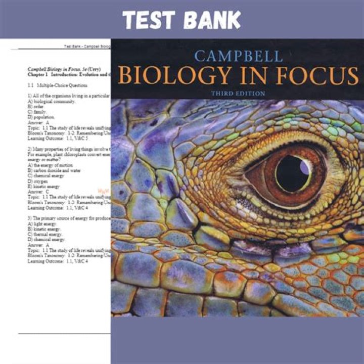 Campbell Biology In Focus 2nd Edition Test Bank PDF: Exam Prep Resource