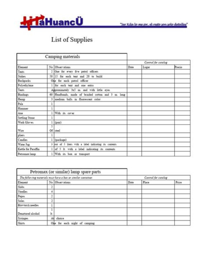 Complete Camping Supply List PDF for Your Next Adventure