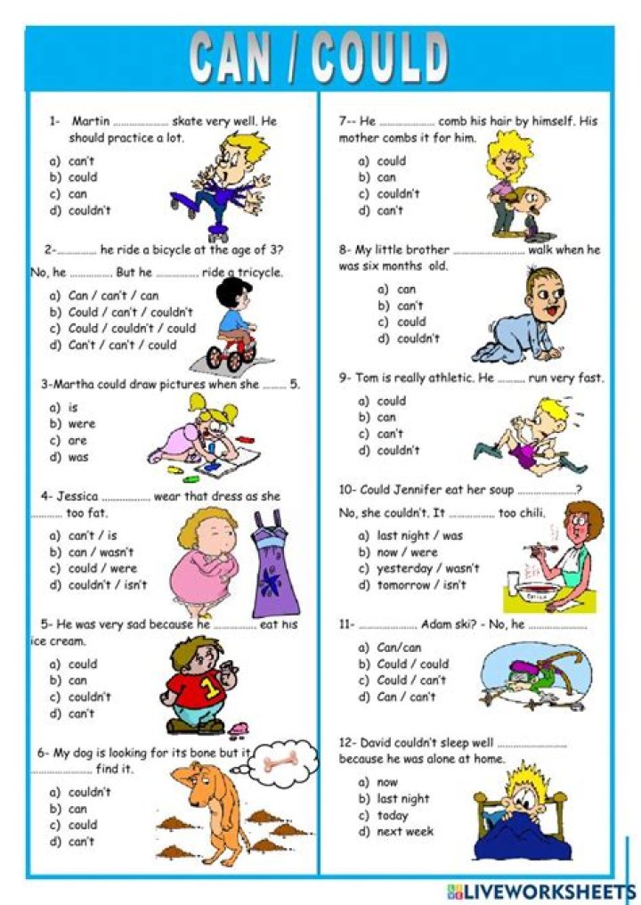 Can and Could Exercises with Answers PDF: Quick Practice Guide