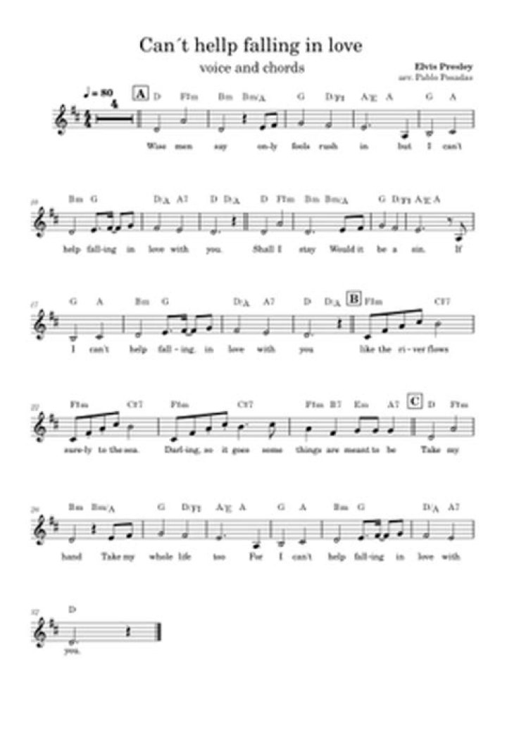 Free Violin Sheet Music: Can't Help Falling in Love – Download PDF Now