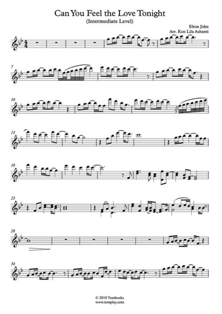 Play 'Can You Feel the Love Tonight' Violin Sheet Music PDF – Easy to Learn
