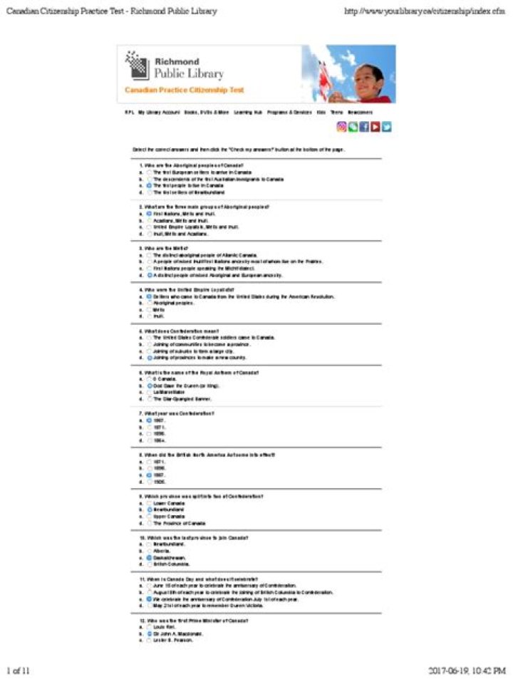 Canadian Citizenship Test PDF: Official Study Guide & Practice Test