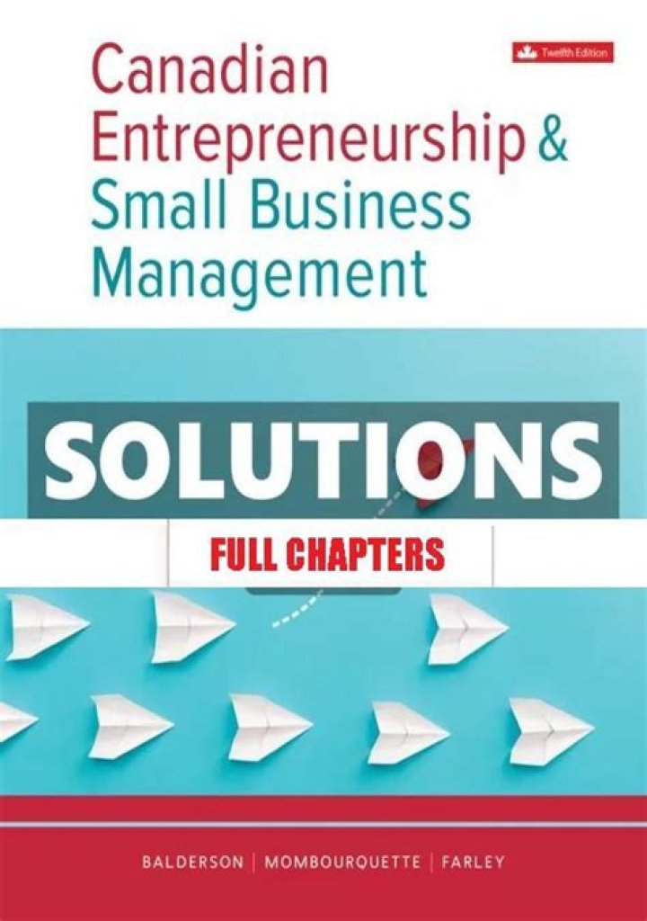 Canadian Entrepreneurship & Small Business Management 9th Edition PDF Guide