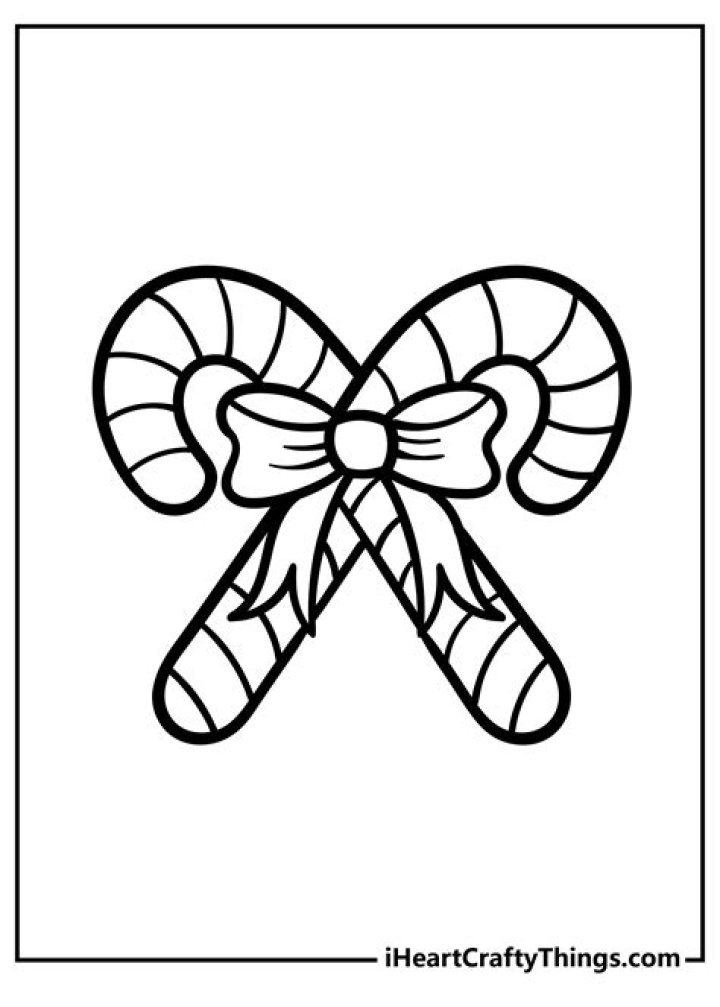 Candy Cane Coloring Sheet PDF Download - Fun Holiday Activity