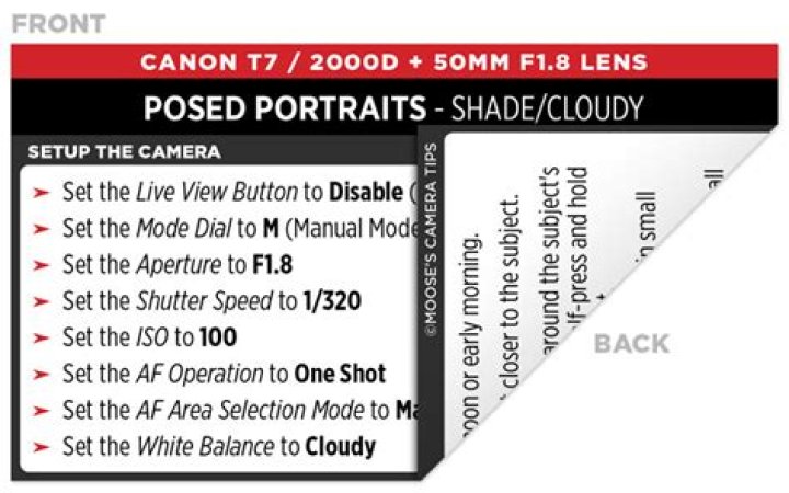 Canon EOS Rebel T7 Cheat Sheet PDF – Quick Tips & Settings
