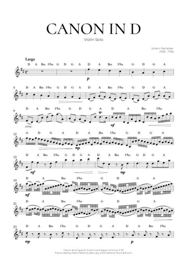 Free Canon in D Viola Sheet Music PDF – Download Now