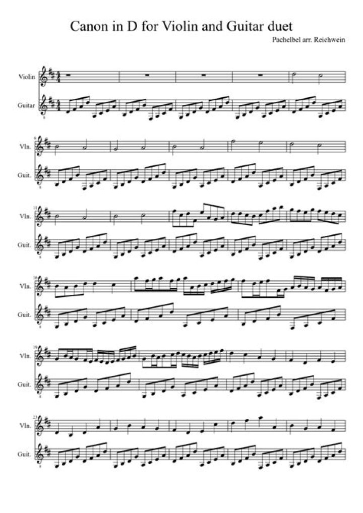 Free Canon in D Violin Sheet Music PDF Download | Instant Access