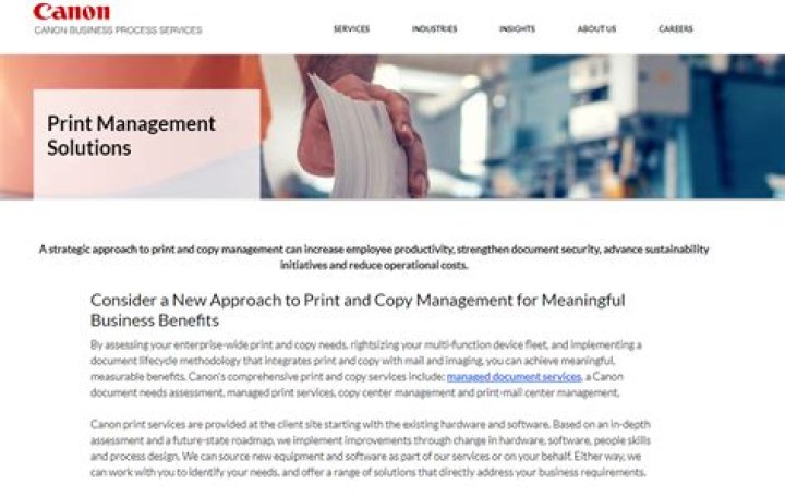Manage Print Services with Canon PDF Solutions