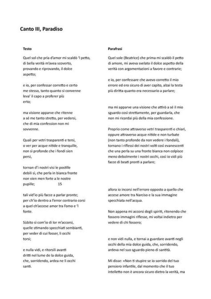 Canto 33 del Paradiso: Testo Completo PDF Gratis