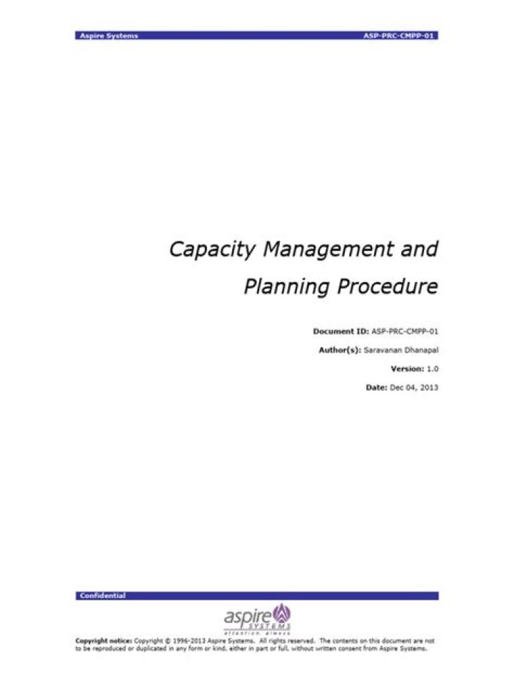 Capacity Management Procedure PDF: Step-by-Step Guide