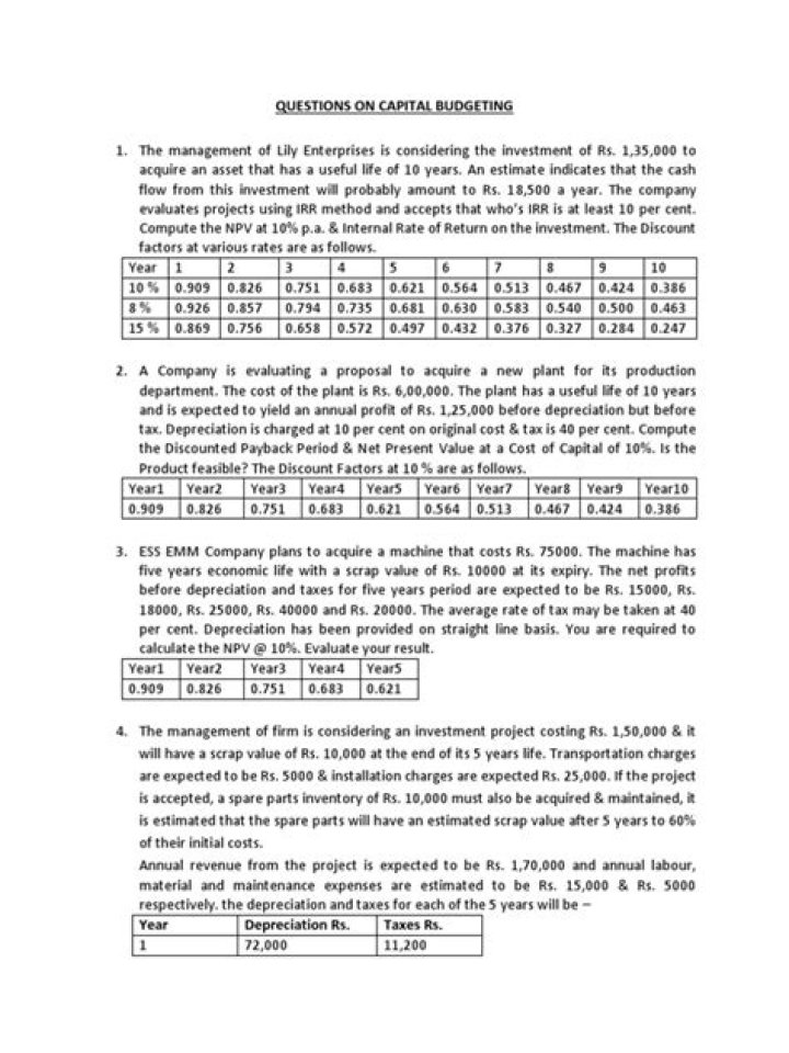 Mastering Capital Budgeting: Essential Questions & Answers PDF