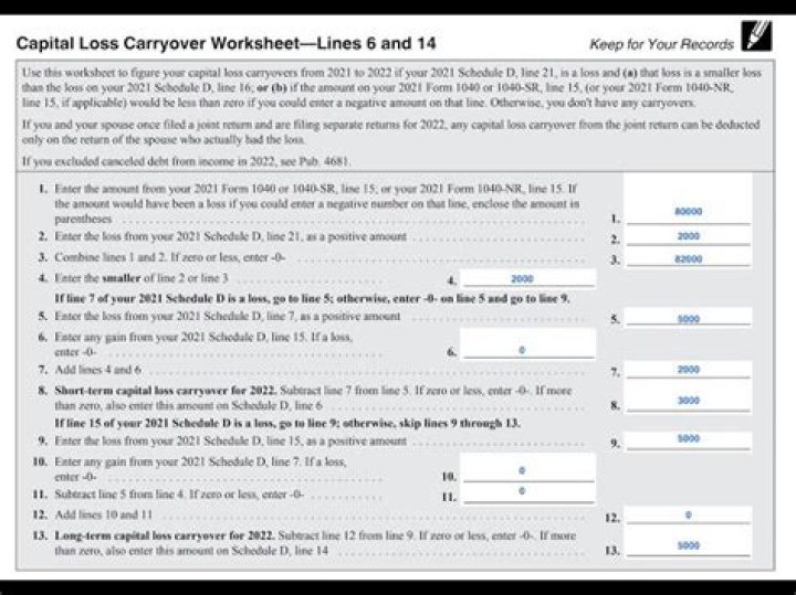 Capital Loss Carryover Worksheet 2024 PDF – Complete Tax Filing Tool