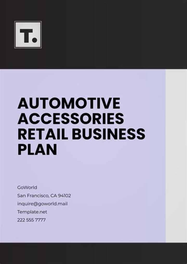 Launch Your Car Accessories Business with This Proven Business Plan PDF