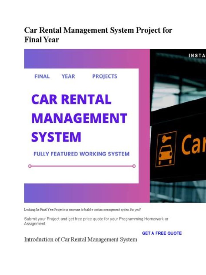 Car Rental Management System PDF: Streamline Operations & Reduce Costs