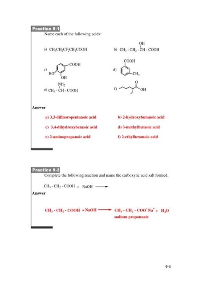 Carboxylic Acid Practice Problems with Answers PDF: Master Organic Chemistry