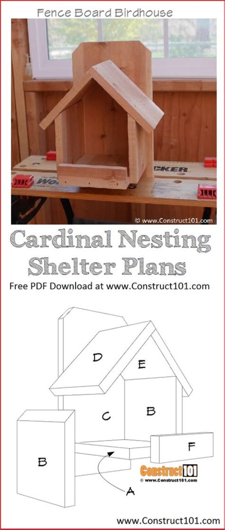 Cardinal Birdhouse Plans PDF – Easy DIY for Year-Round Nesting