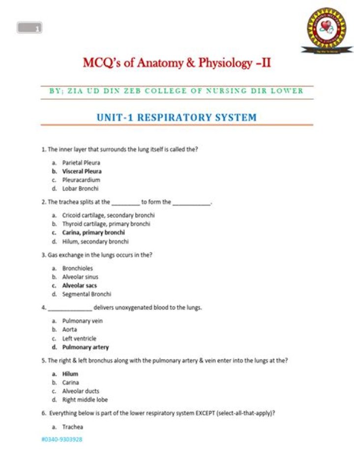 Cardiovascular System MCQs with Answers PDF – Study Guide