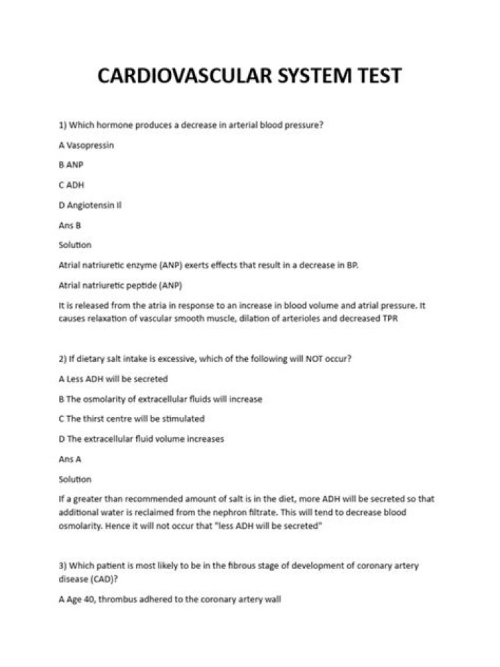 Cardiovascular System Test PDF: Full Diagnostic Guide
