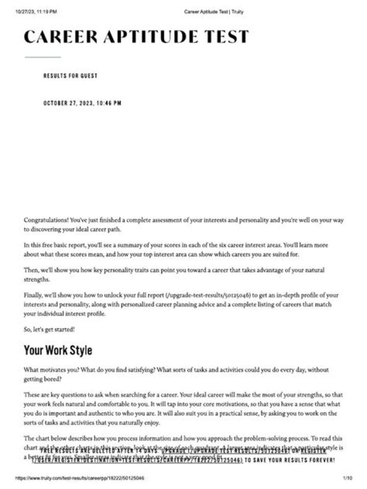 Free Career Aptitude Test PDF: Discover Your Ideal Job Match