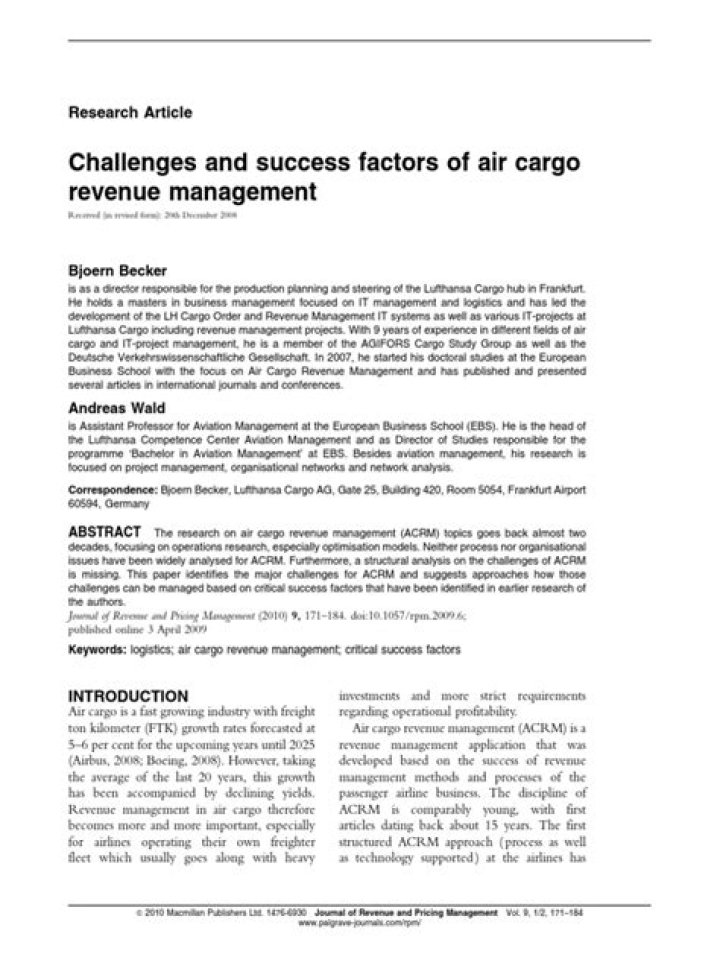 Maximize Cargo Revenue: Essential PDF Guide to Revenue Management