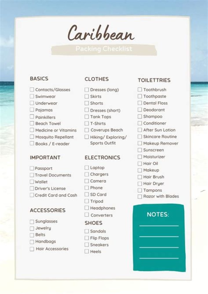 Caribbean Vacation Packing List PDF – Pack Smart & Travel Easy