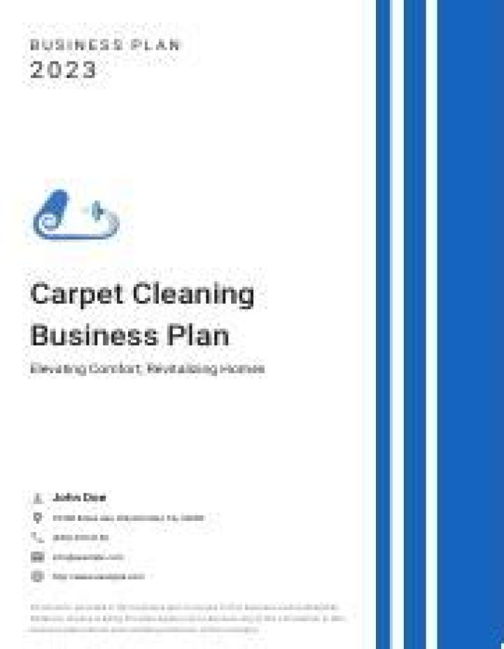 Carpet Cleaning Business Plan PDF: Start Your Successful Carpet Care Venture Today