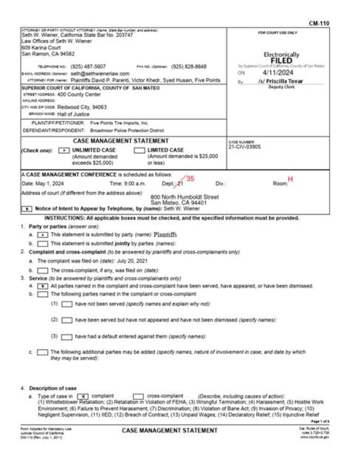 Case Management Statement PDF: Official Document Templates & Guidelines