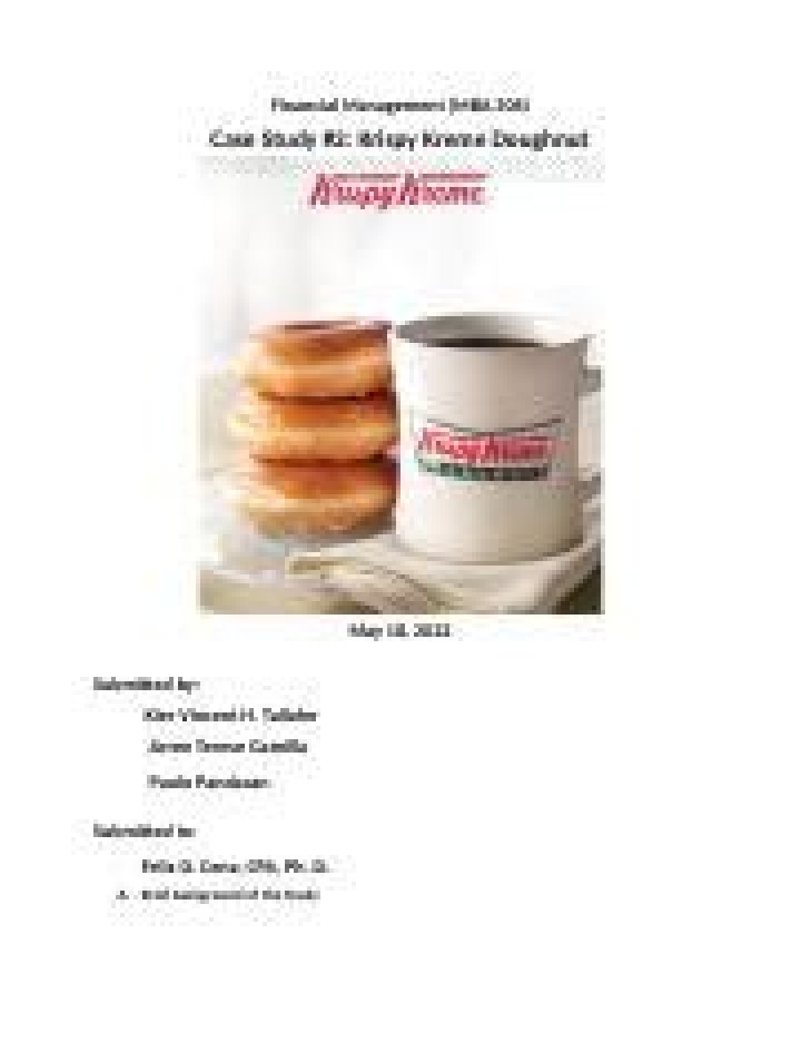 Krispy Kreme 2015 Case Study: Applied Case Management 16th Edition PDF Analysis