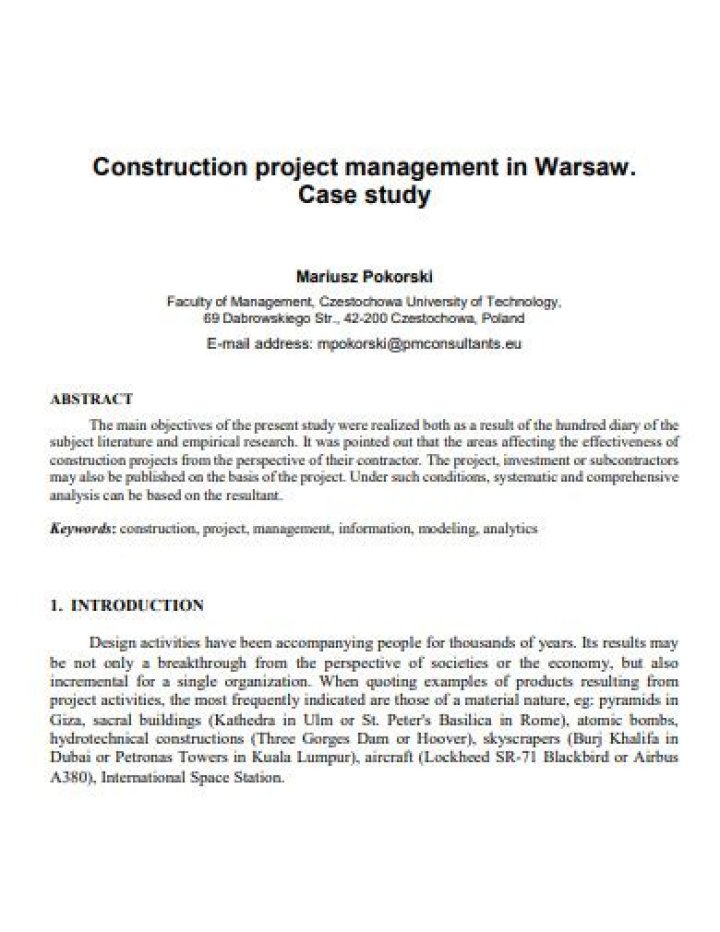 Case Study: Successful Construction Project Management – A PDF Guide
