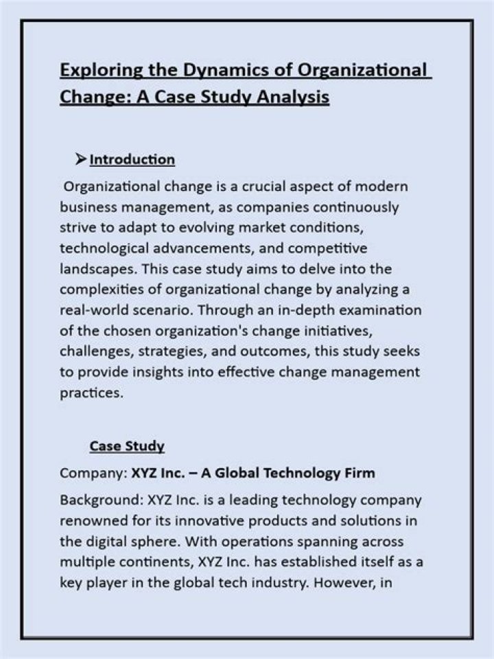 Case Study in Change Management PDF: Practical Insights & Strategies