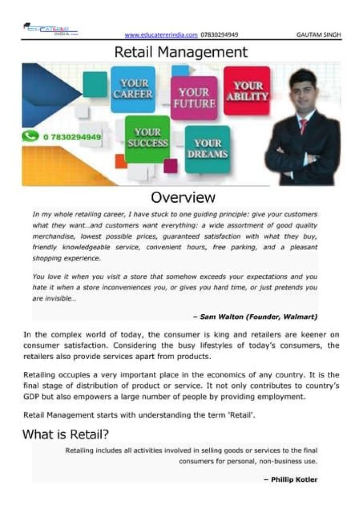 Case Study on Retail Management: Optimizing Operations & Customer Experience