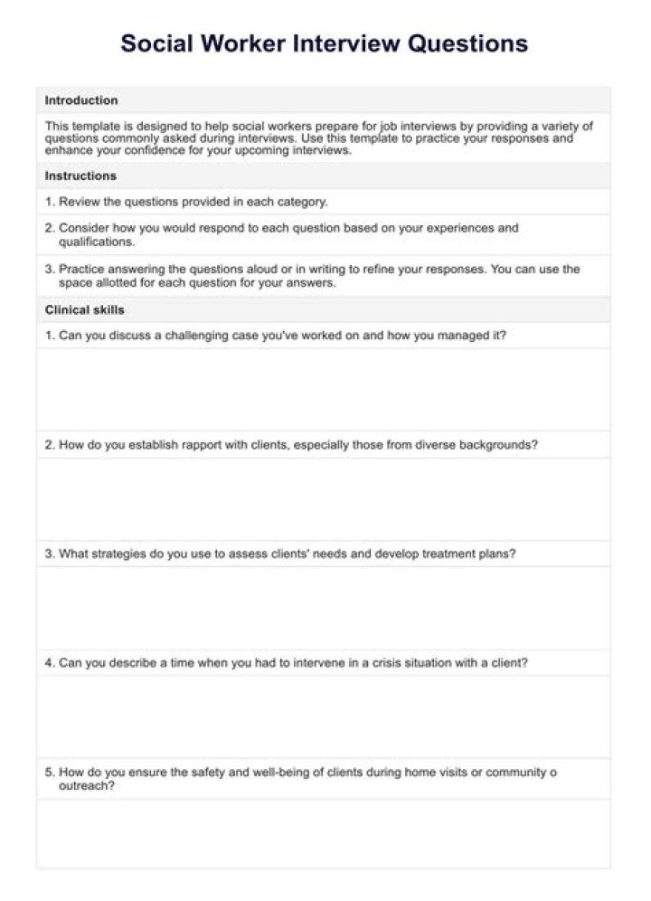 Essential Case Worker Interview Questions & Answers PDF
