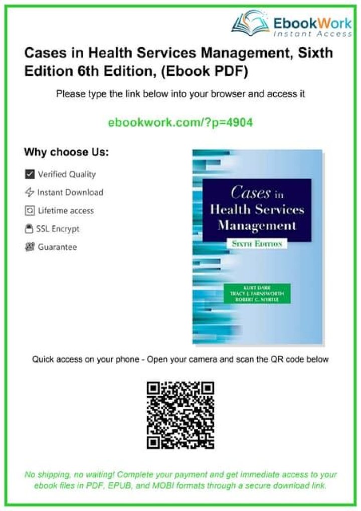 Key Cases in Health Services Management 5th Edition PDF: Expert Insights