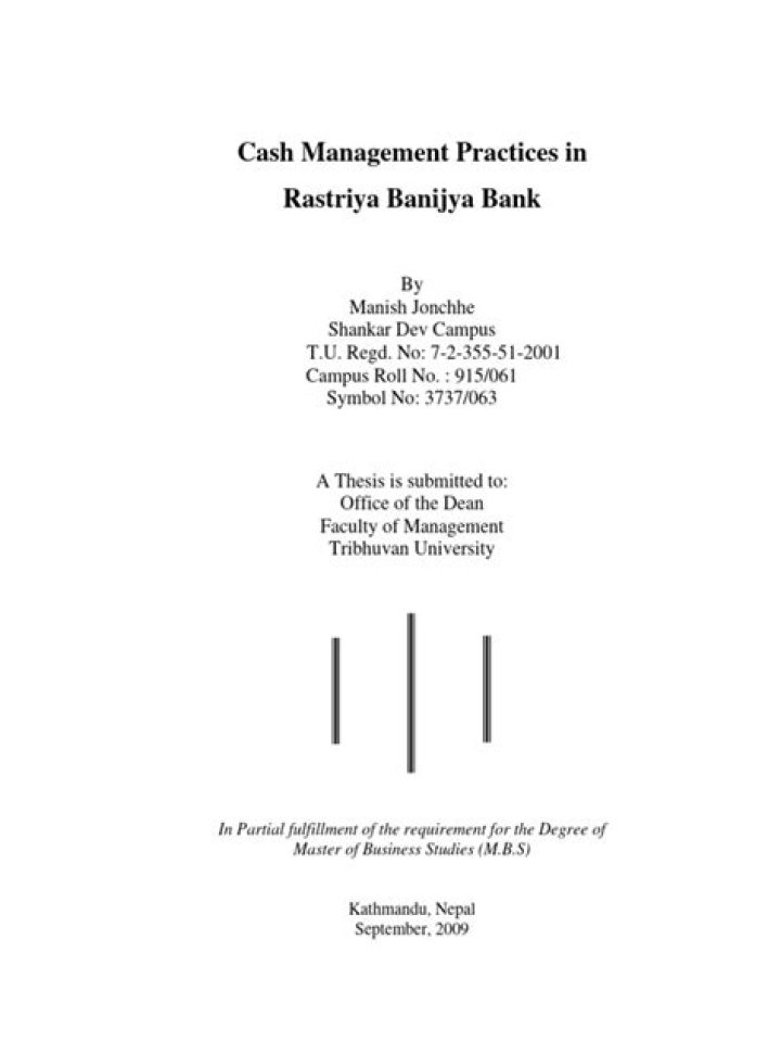 Cash Management Thesis PDF: Expert Guide & Analysis