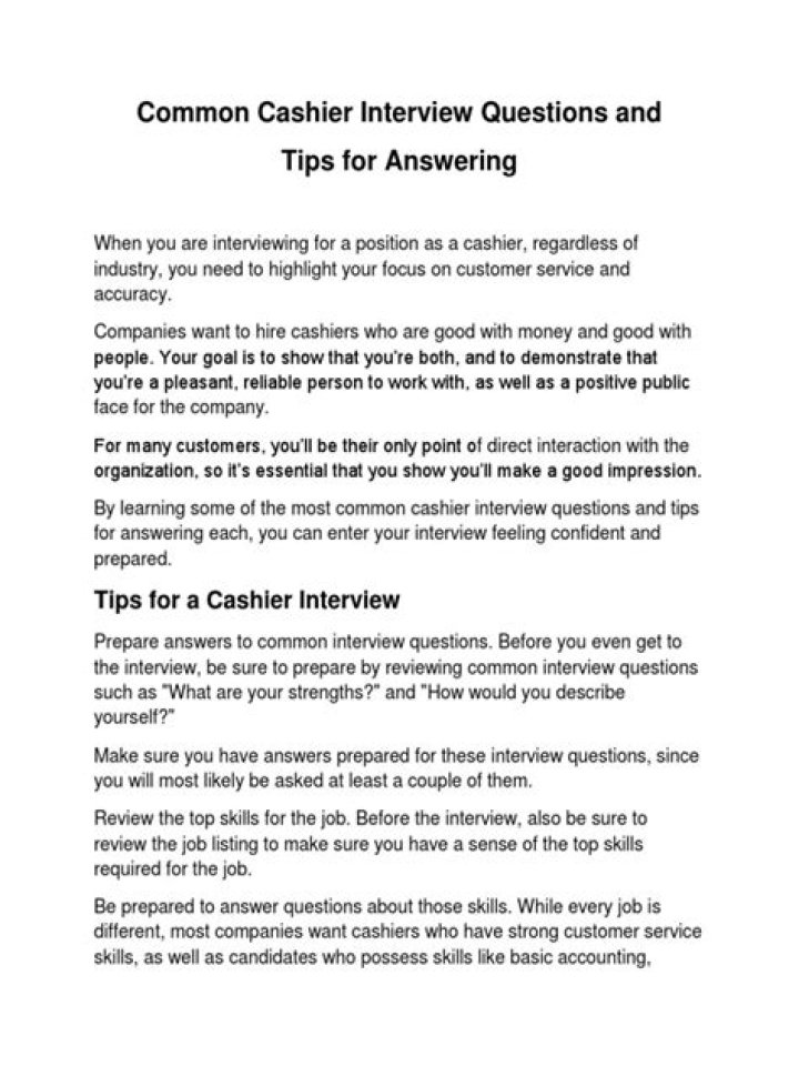 Cashier Interview Questions and Answers PDF: Essential Guide