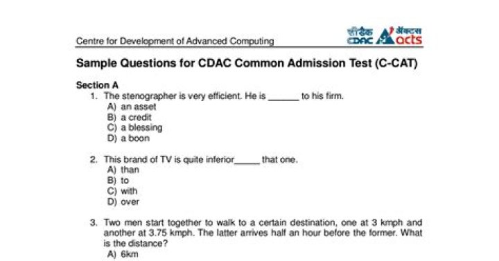 Cat Sample Questions PDF for Students & Pet Owners