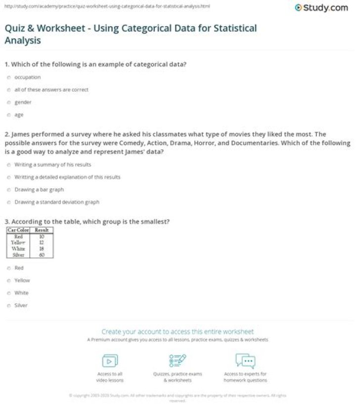 Categorical Data Analysis Questions and Answers PDF Guide