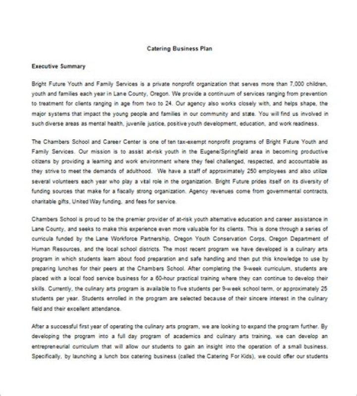 Catering Company Business Plan PDF: Complete Guide for Startups