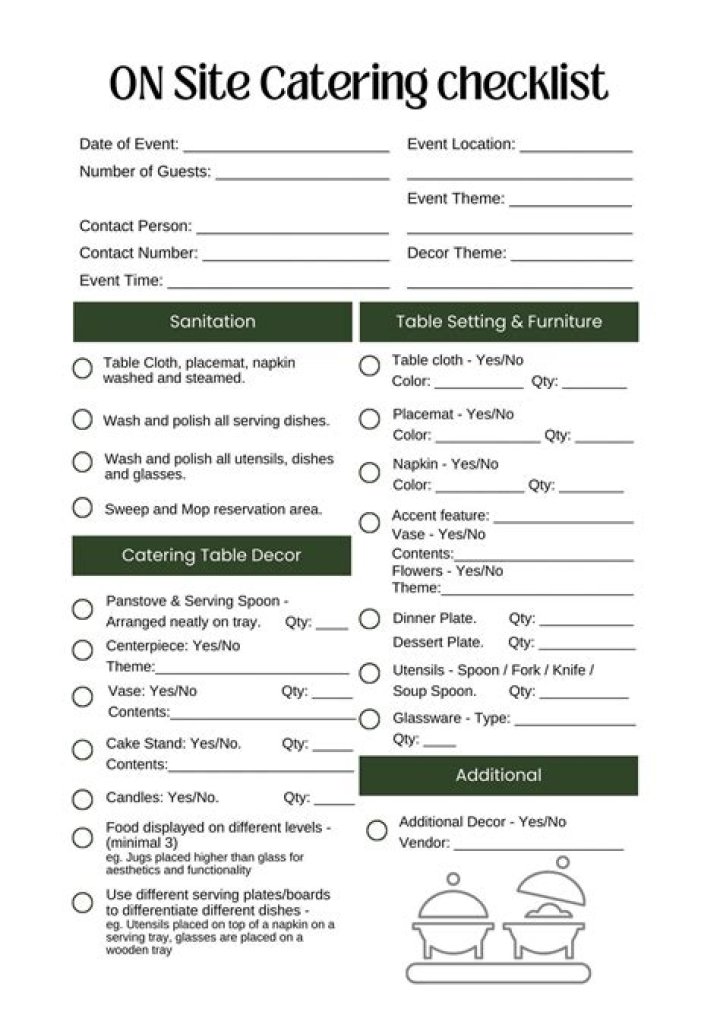 Catering List PDF for Perfect Events