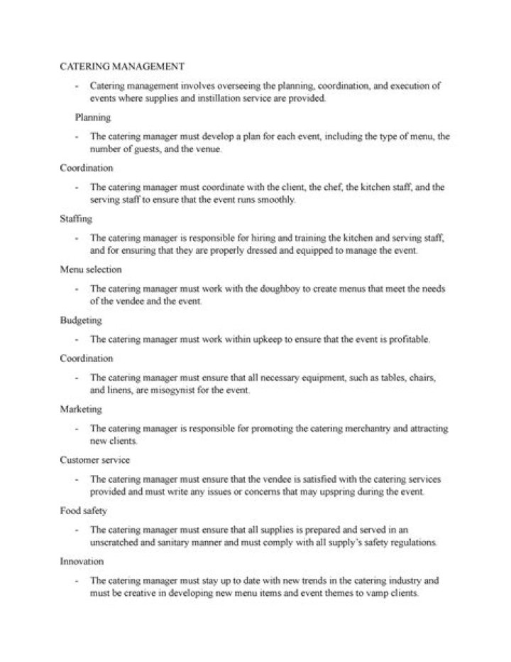 Master Catering Management: Expert PDF Guide for Efficient Events