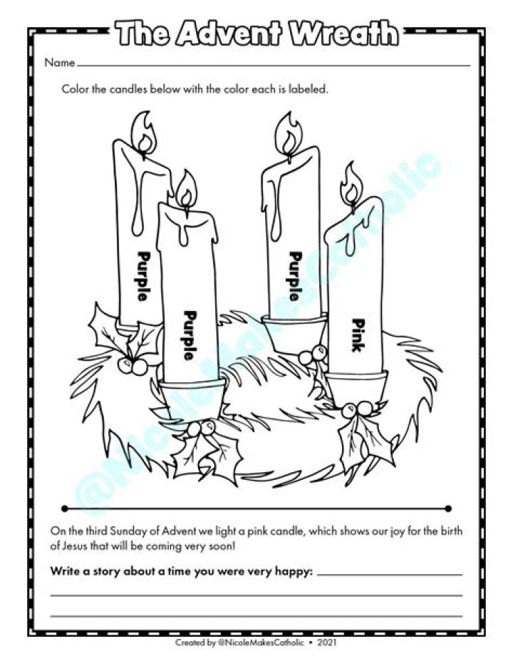 Catholic Advent Worksheets PDF – Printable Spiritual Preparation Activities