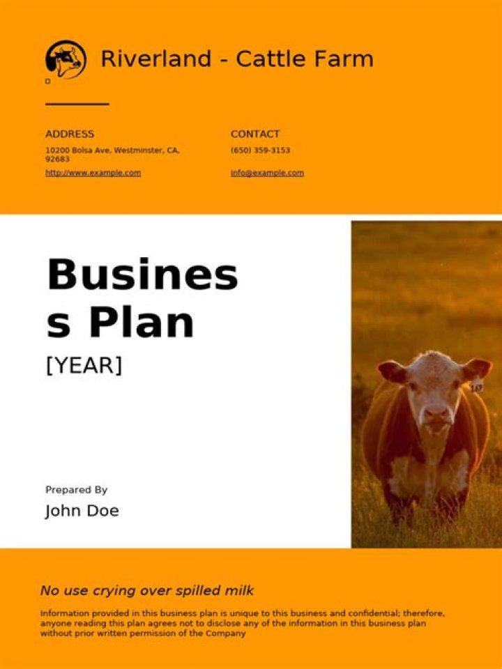 Cattle Breeding Business Plan PDF: Step-by-Step Guide