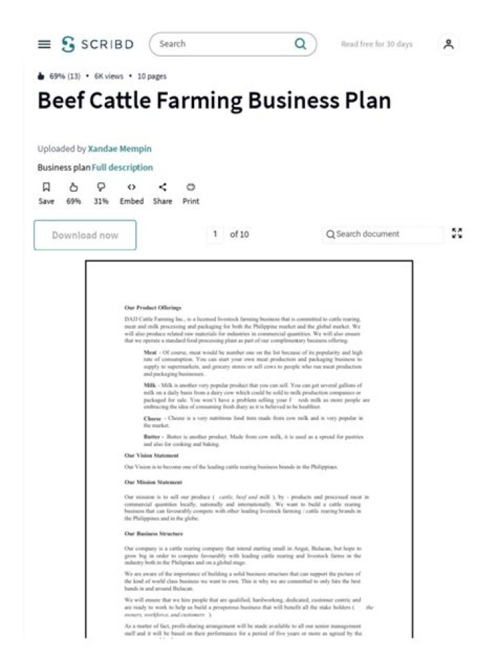Cattle Business Plan PDF: Start Your Farming Venture Today
